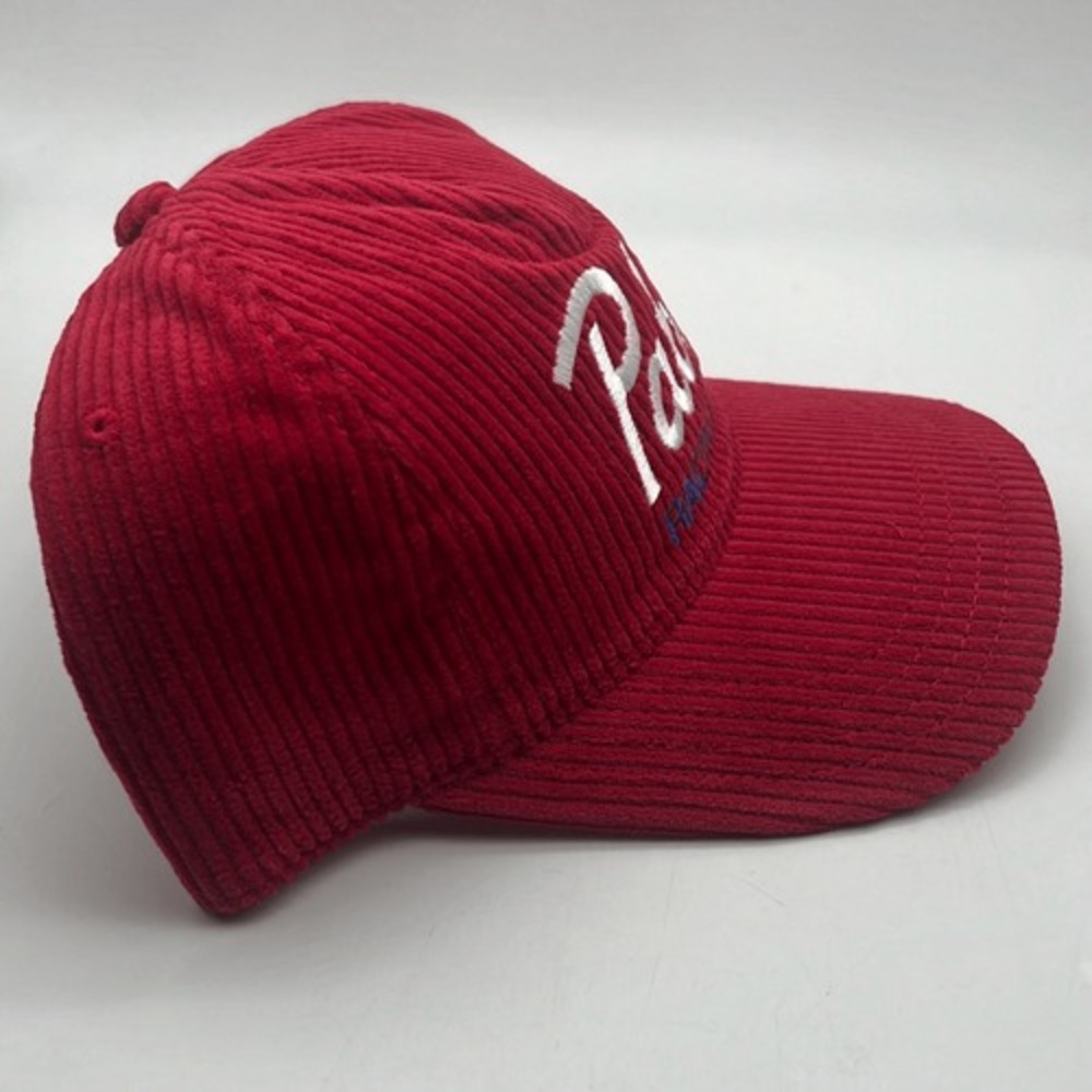 Pabst Blue Ribbon PBR Racing Team Red Corduroy Snapback Adjustable Hat Cap NWT - Picture 2 of 6